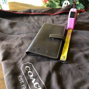Coach dark brown leather wallet